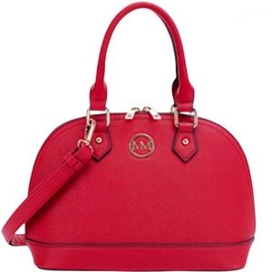 Marilyn Monroe Signature Red Dome Purse Bag
Crossbody Removable Straps Red Gold